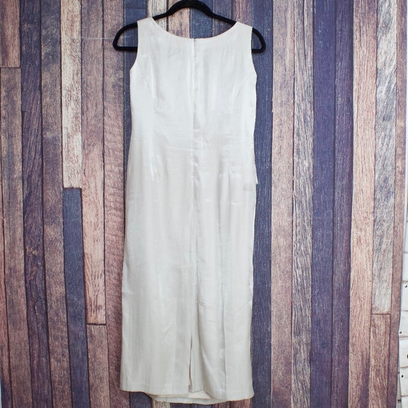 Patra Ivory Shimmer Long Dress Matron Size 16 - Picture 5 of 8